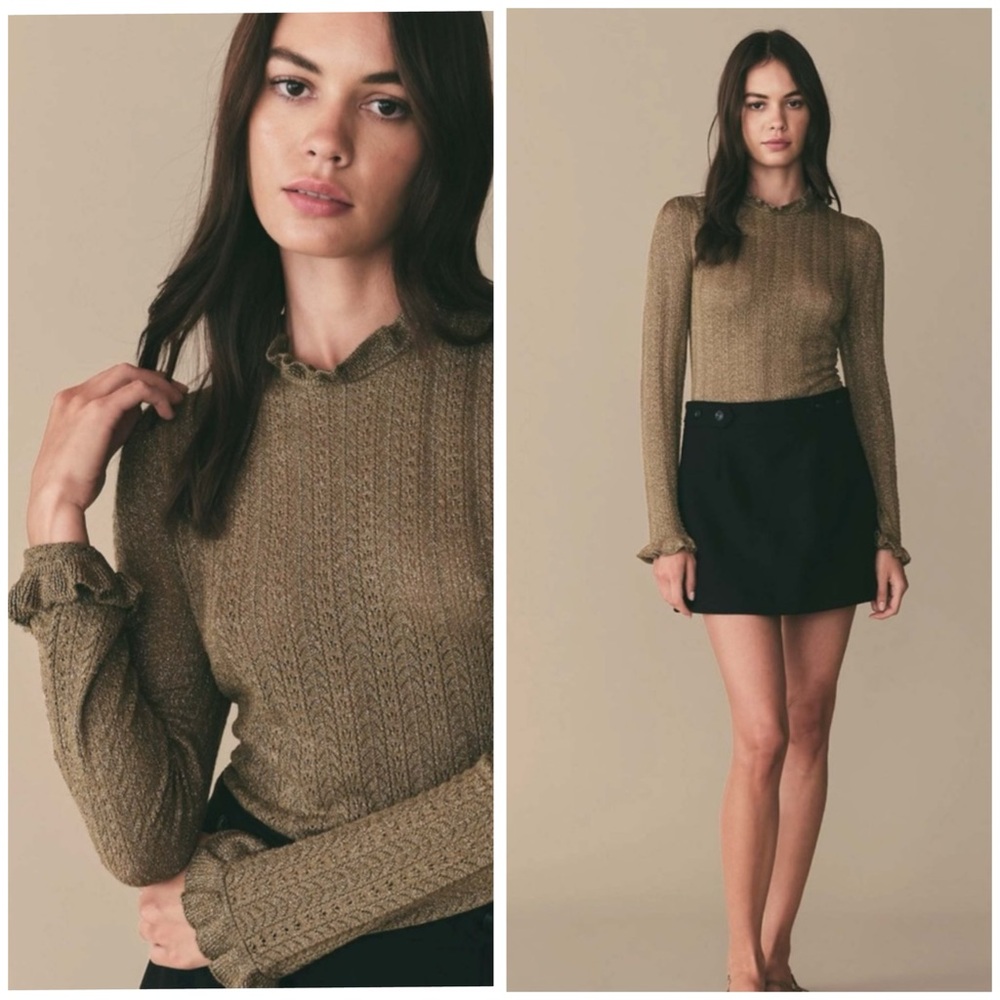 Doen Olive Green Crew Neck Sweater